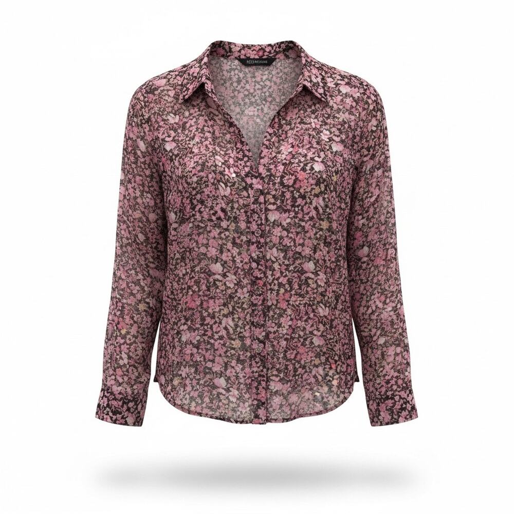 KUT from the Kloth M cottagecore floral button up blouse